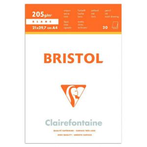 Blok techniczny Clairefontaine Biały Bristol A4/20/205g